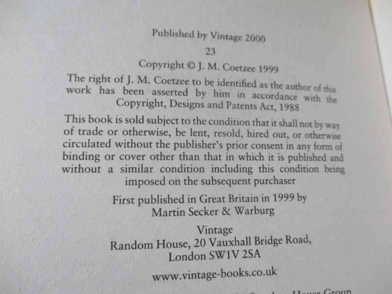 DISGRACE - J.M. COETZEE