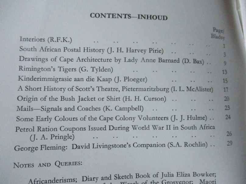 AFRICANA AANTEKENINGE EN NUUS / AFRICANA NOTES AND NEWS MARCH 1960