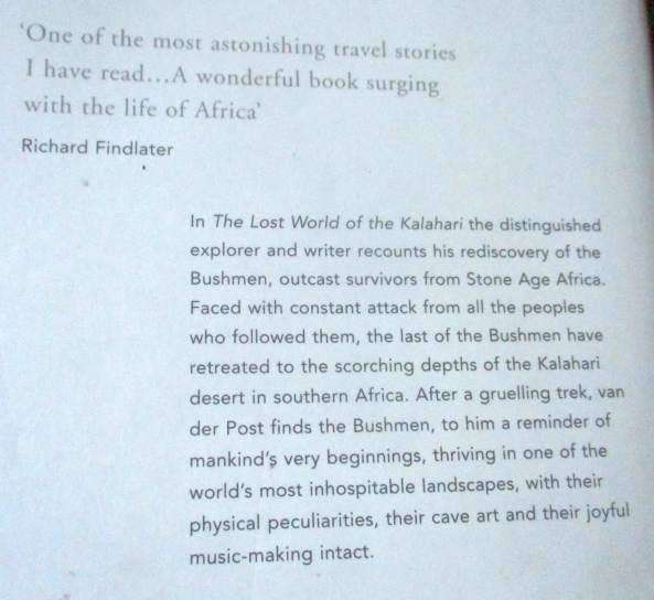 THE LOST WORLD OF THE KALAHARI - LAURENS VAN DER POST