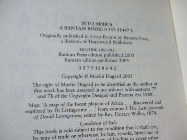 INTO AFRICA - THE DRAMATIC RETELLING OF THE STANLEY-LIVINGSTONE STORY - MARTIN DUGARD