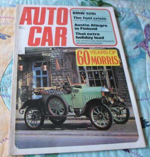 AUTOCAR 28 JUNE 1973 ( BMW 520i , MORRIS , TRIUMPH SPITFIRE , FIAT 1/9 )