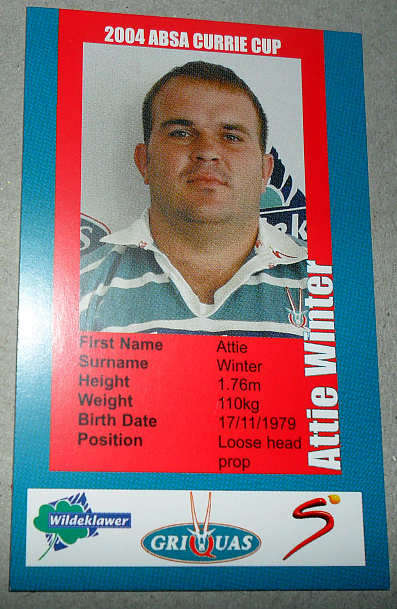 ATTIE WINTER - GRIQUAS 2004 CURRIE CUP