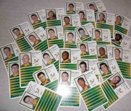 2003 RUGBY WORLD CUP - SPRINGBOKS - FULL SET