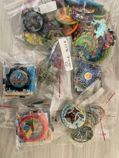 Bulk lot Simba Tazo`s, Digimon, Spinners, Dragon Ball Z  - 126 items!