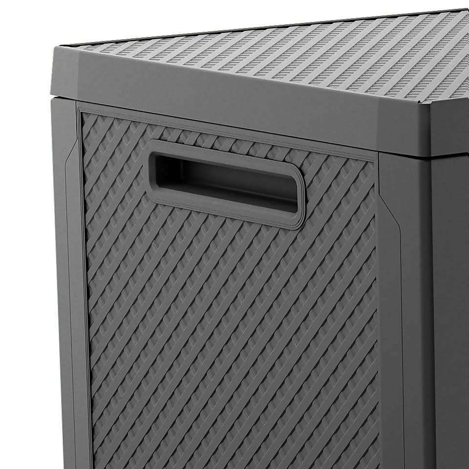 Keter Emily Storage Box - Graphite ( Open Box Item ) | Barcode: 7290112634580