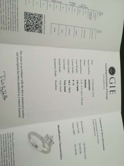 CERTIFIED 1.11CT ROUND CUT VS2/G SOLITAIRE PAVE DIAMOND ENGAGEMENT RING IN 14K WHITE GOLD SETTING