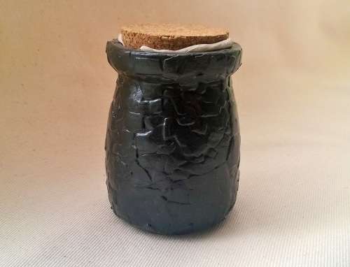 Black Salt in Handcrafted Jar   Pagan Wicca Ritual Witch Repell Clear Absorbs Negative Energies