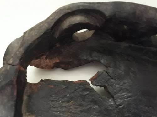 1940s Large Heritage Vintage Yellow Copper Laughing Buddha on Embuya Stand