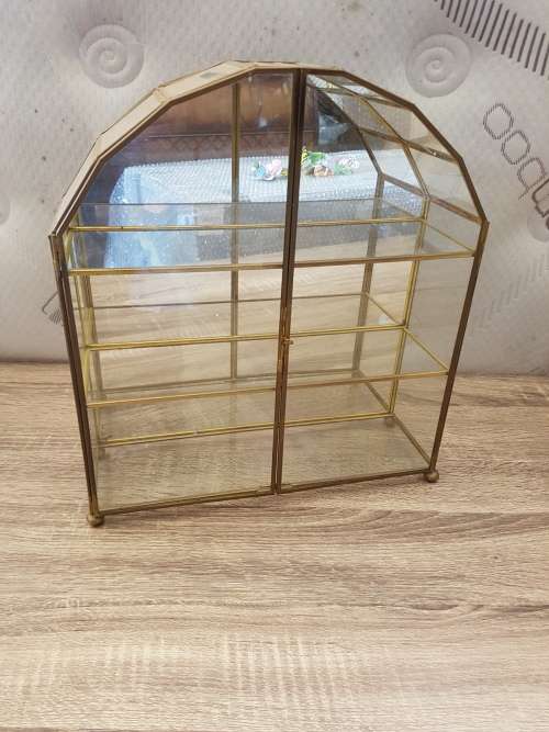 Small led glass display cabinet