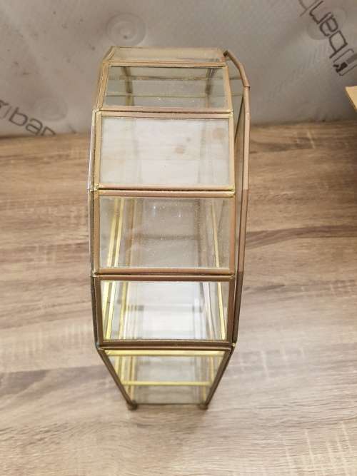 Small led glass display cabinet