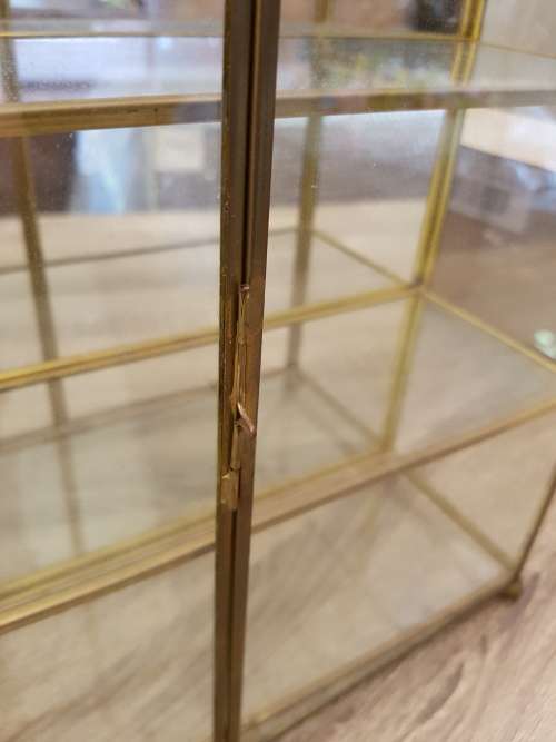 Small led glass display cabinet