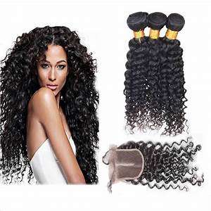 brazilian human hair Deep wave 2 bundles and closure 8' 8' and 8' closure