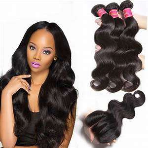brazilian human hair body weave 3 bundles and closure 8' 8' 8' and 8' closure