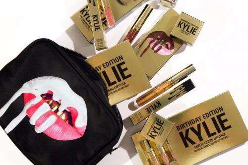 gold edition makeup bag kylie with makeup