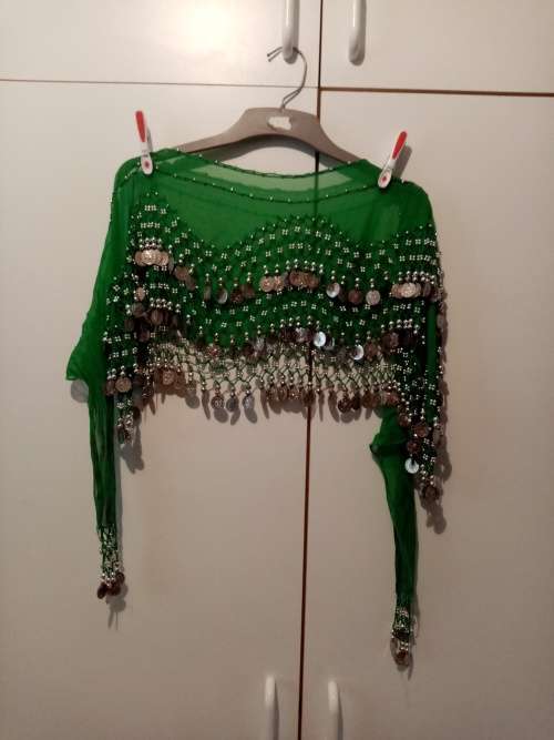 Dark green shimmy belt