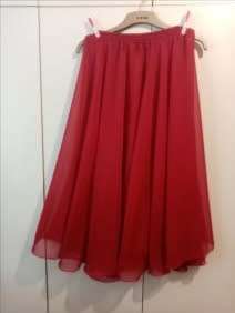 Red chiffon circle skirt 34-36