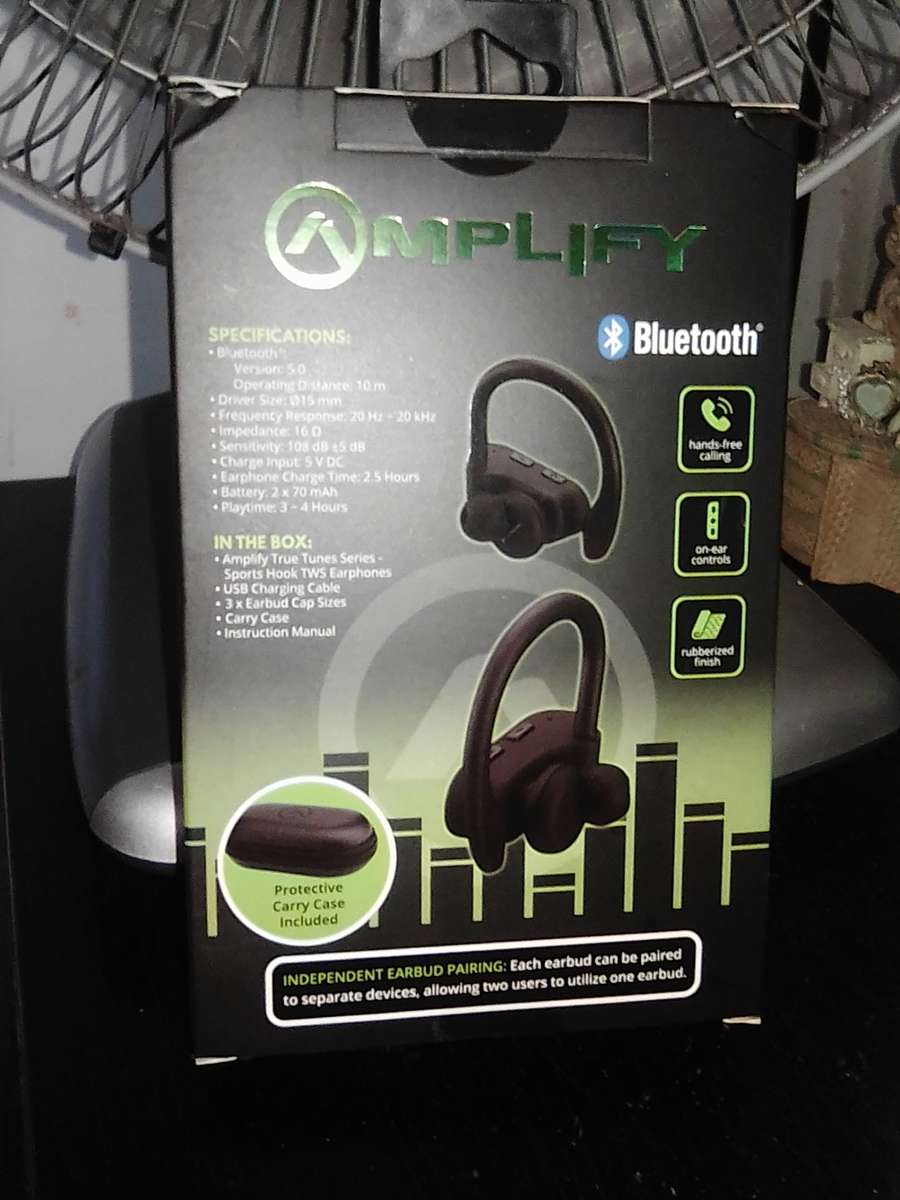 Amplify True Wireless Earphones with protective case