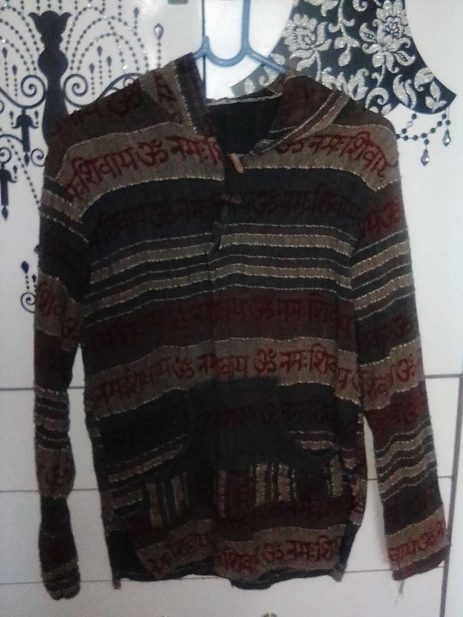 Multi coloured Hindu hoodie size L