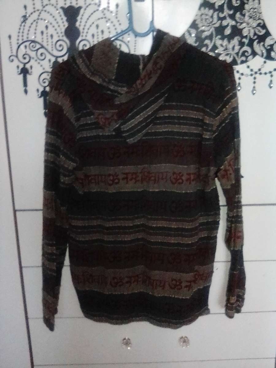 Multi coloured Hindu hoodie size L