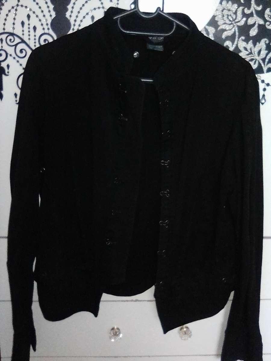 Jays Jay`s Black denim jacket size 16(small make)