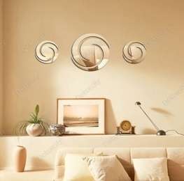 Acrylic Mirror Wall Decor 3 squiggles