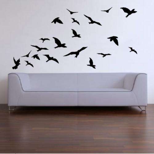 20 Lifesize Abstract Birds Vinyl Decals Wall Art Stickers