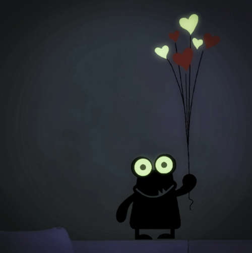 Phosphorescent Glow In The Dark "Friendly Monster" Wall Art Decal