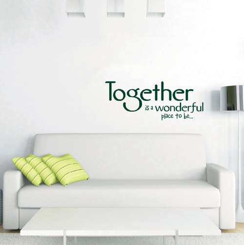 Inspirational "Together" Vinyl Decals - Wall Art Stickers