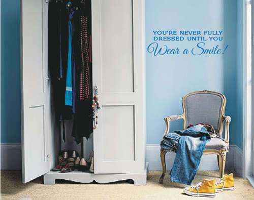 Inspirational "Smile" Vinyl Decals - Wall Art Stickers