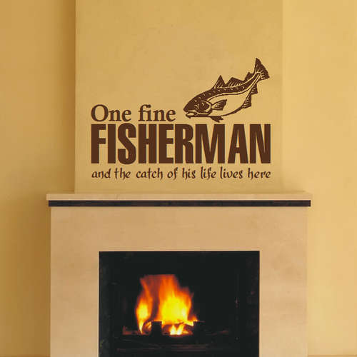 One Fine Fisherman Vinyl Decals - Wall Art Stickers