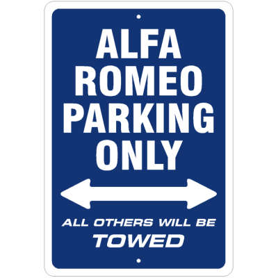Alfa Romeo Parking Sign