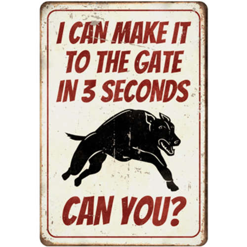 Beware of the Dog Retro Sign