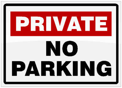 No Parking sign (Rigid plastic)