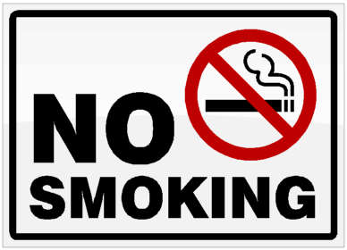 No Smoking sign (Rigid plastic)