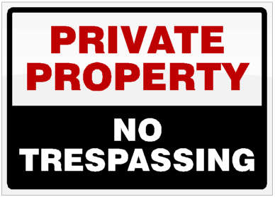 Private Property sign (Rigid plastic)