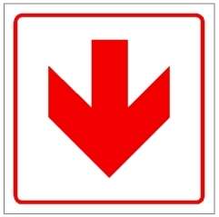 General Direction Arrow (Rigid plastic Safety Sign)