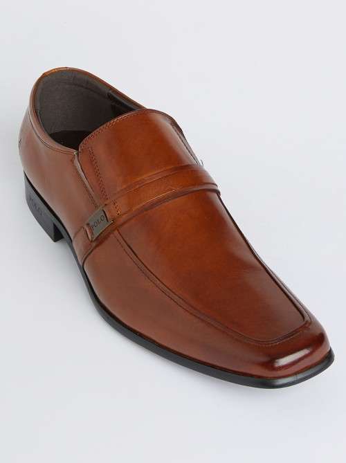 Christmas R1 Clearance start (Polo, Pringle etc) 100% Polo -Formal Slip on Tan Leather - size 8