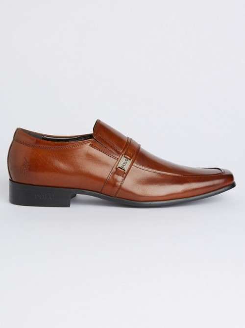 Christmas R1 Clearance start (Polo, Pringle etc) 100% Polo -Formal Slip on Tan Leather - size 8