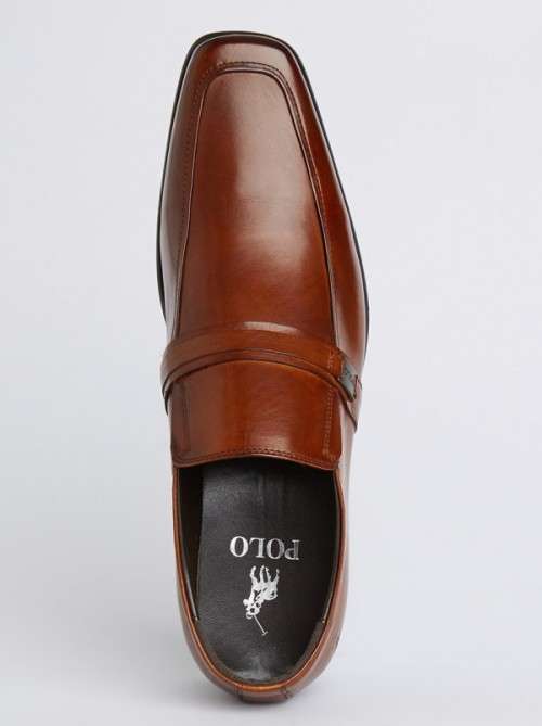 Christmas R1 Clearance start (Polo, Pringle etc) 100% Polo -Formal Slip on Tan Leather - size 8