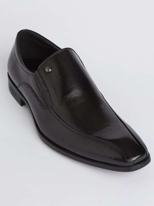 Christmas R1 Clearance start (Polo, Pringle etc) 100% Polo -Formal slip on Black Leather - size 8