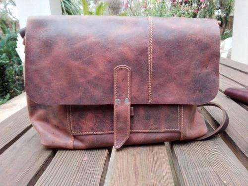 Handmade South African leather bags - 15 inch