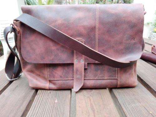 Handmade South African leather bags - 15 inch