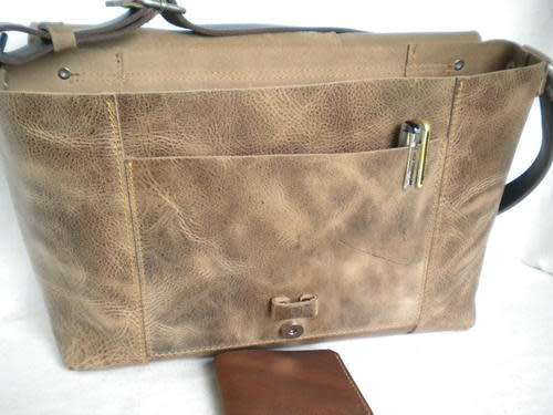 Better than black Friday! Handmade leather bag - 15 inch with free wallet!