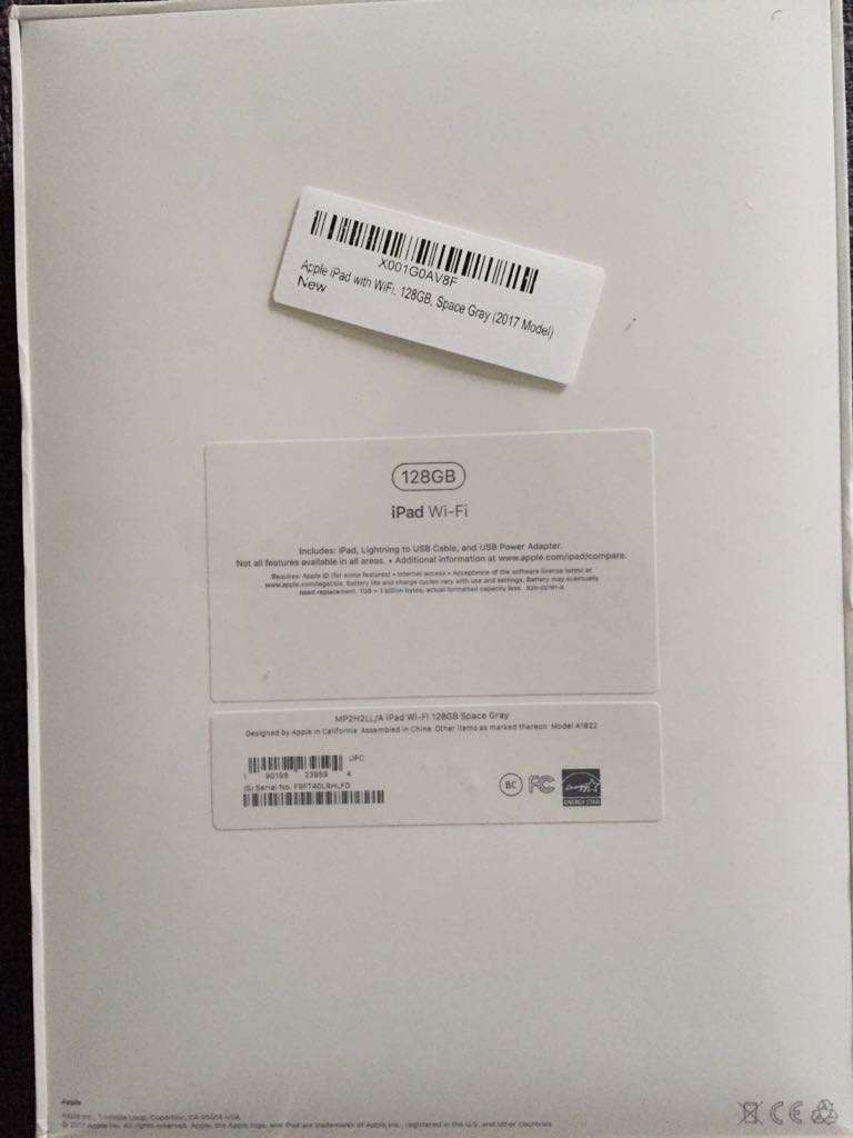 >>BLACK FRIDAY ONLY<< | Apple iPad with WiFi, 128GB, Space Gray (2017 Model)