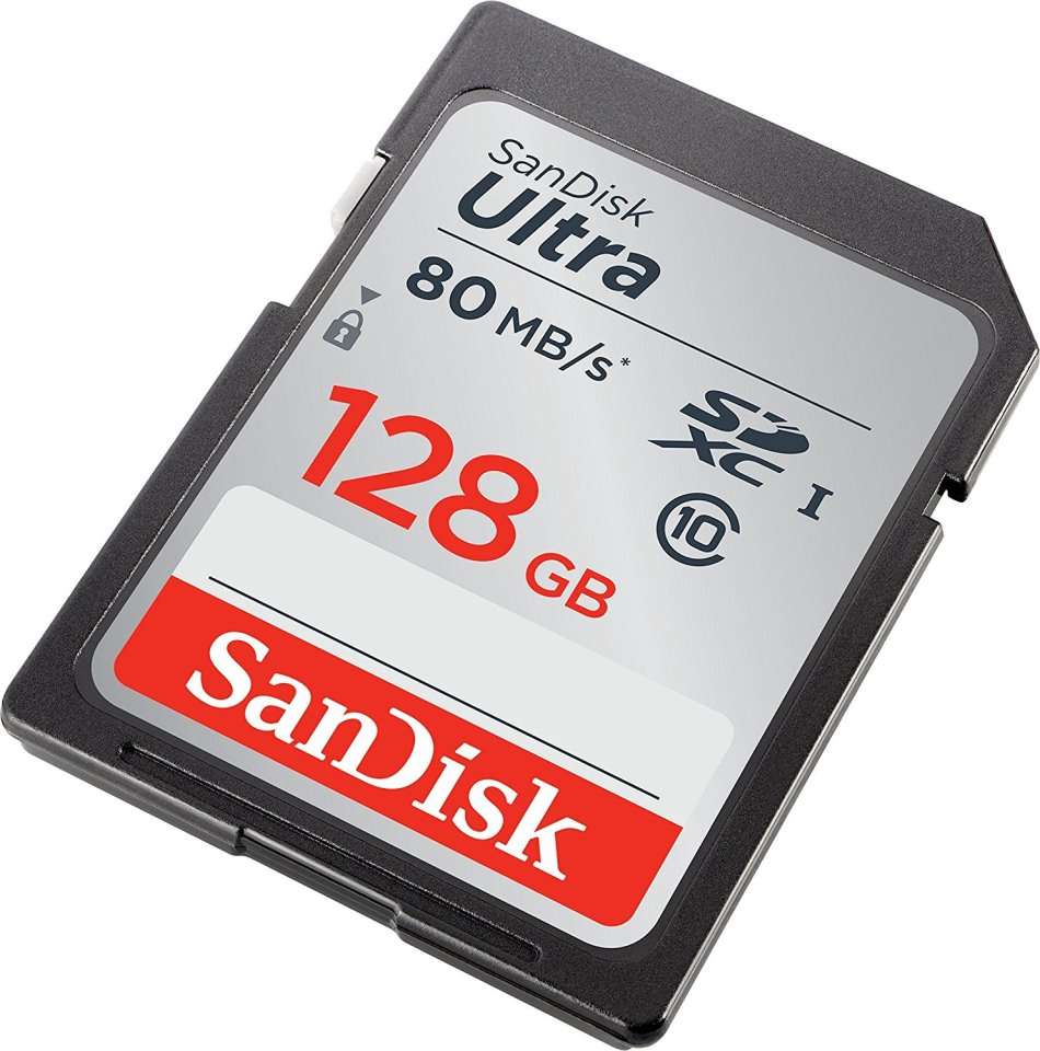 SanDisk 128GB Ultra UHS-I Class 10 SDXC Memory Card, Black