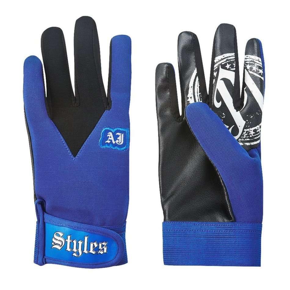 AJ Styles P1 Logo Pro Wrestling Fight Gloves - Blue