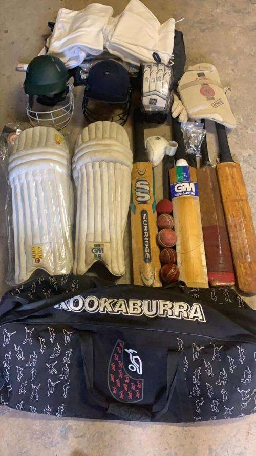 COMPLETE CRICKET SET (GM AND SS BAT)