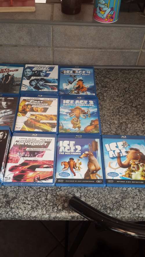 JOBLOT BLU-RAY COLLECTIONS(ICE AGE ,BOURNE,HARRY POTTER,FAST & FURIOUS,PIRATES OF THE CARBIAN )