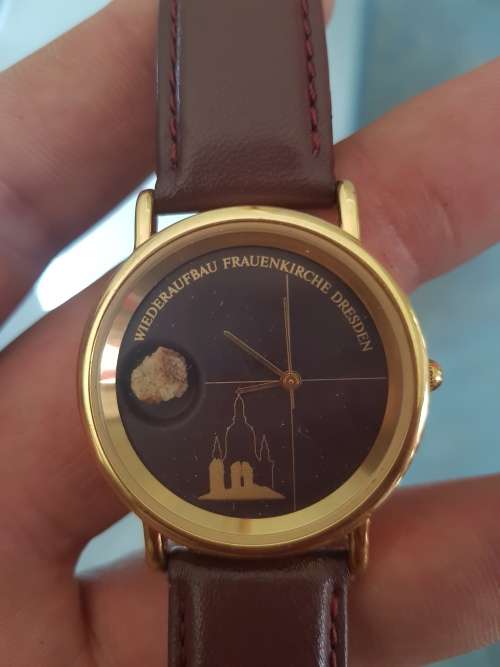 WIEDERAUFBAU FRAUENKIRCHE DRESDEN GERMANY HIGHLY COLLECTABLE LEATHER WATCH ONLY 25000 MADE IN GERMAN