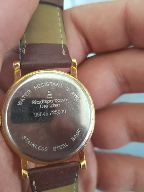 WIEDERAUFBAU FRAUENKIRCHE DRESDEN GERMANY HIGHLY COLLECTABLE LEATHER WATCH ONLY 25000 MADE IN GERMAN